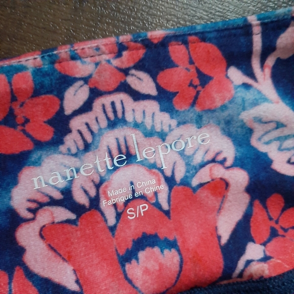 Nanette Lepore Play Floral Cropped Leggings Small - Picture 5 of 10